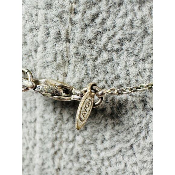 Avon Necklace Fish Pave Rhinestone Silver Tone 18" Figural Costume Jewelry - Picture 5 of 6